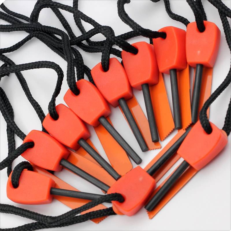 20X Fire Starter Flint Steel Striker Survival Kit Ferro Rod Camping Outdoor Tool