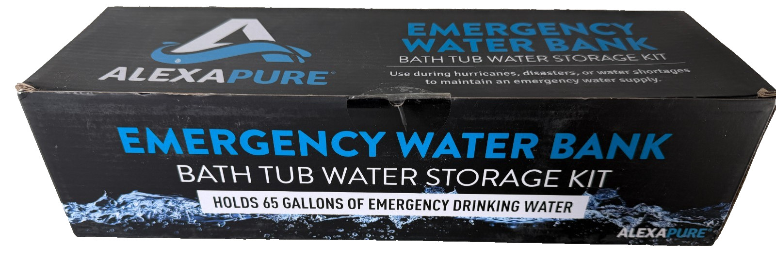 Emergency Water Bank Storage & Pump Heavy Duty 65-Gallon Easy Use BPA Free NEW