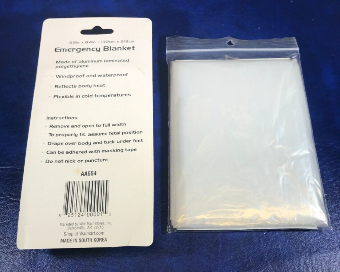 Emergency Blanket and Emergency Poncho