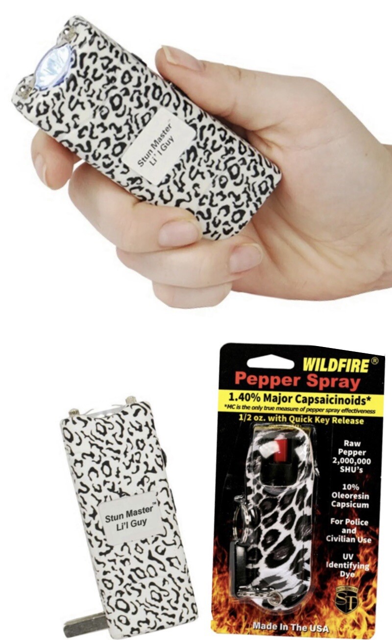 WILDFIRE HOT PEPPER SPRAY 1. 4 1/2 oz Stun Gun Combo COLLEGE CAMPUS SAFETY MINI