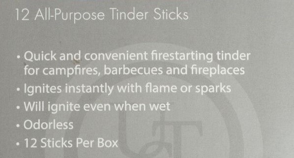 Fire Starter Stick Set of 12 Camping Hiking Cooking Outdoors Boy Scout Survival