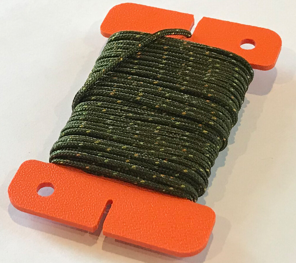 Mini-Spool Card High Vis Orange Sagewood Gear Compact Pocket Cordage Carry Tool
