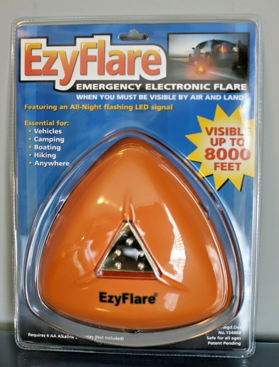 EzyFlare Emergency Electronic Flare Visible 8000 Ft by Air & Land Weather Resist