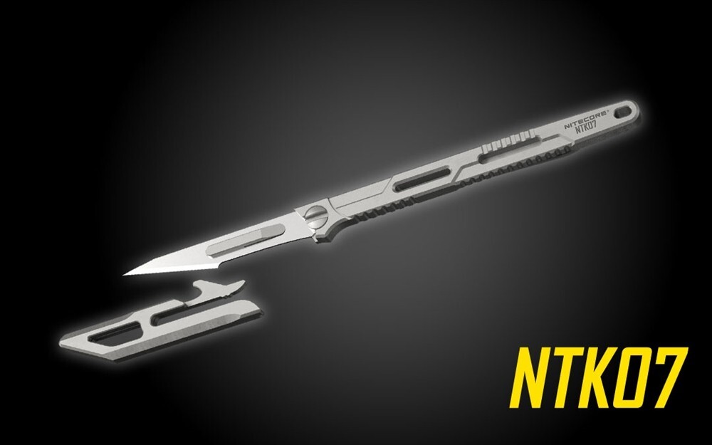 Nitecore NTK07 Titanium Knife – EDC Everyday Carry Knife with Replaceable Blade