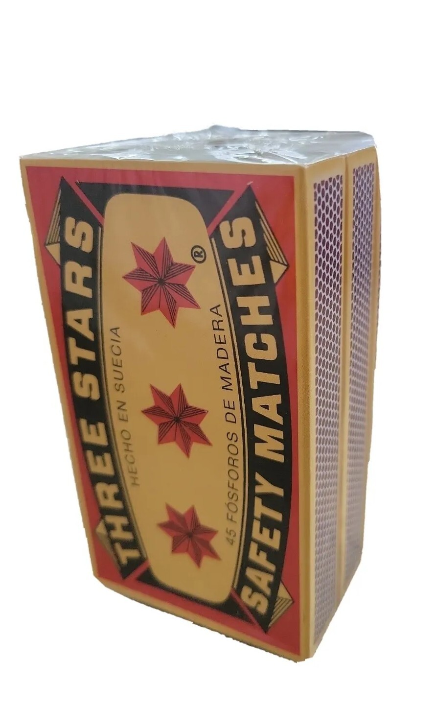 Swedish Match Three Stars Extra Long Safety Matches 6 Packs of 45 Strike each PK