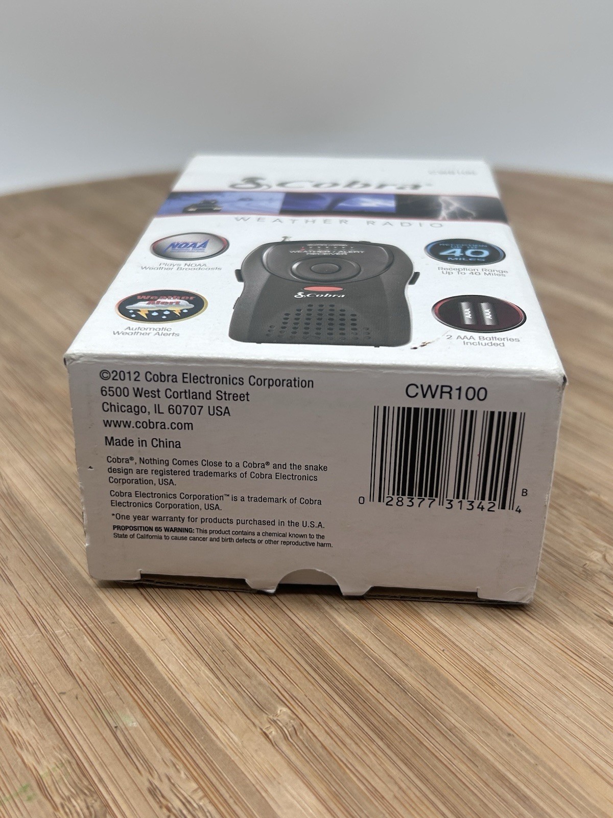 Cobra Weatherband CWR100 Portable Emergency Weather Radio with Box New