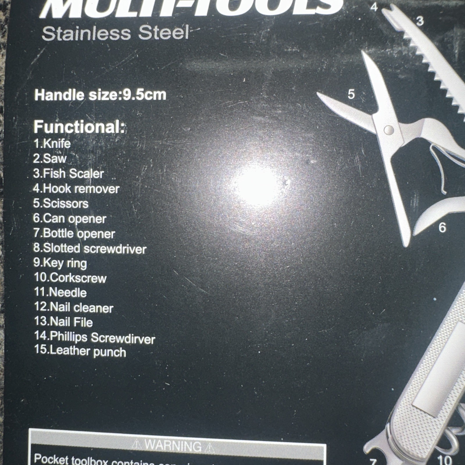 Pocket Style 15 Function Knife Multi Survival Tool