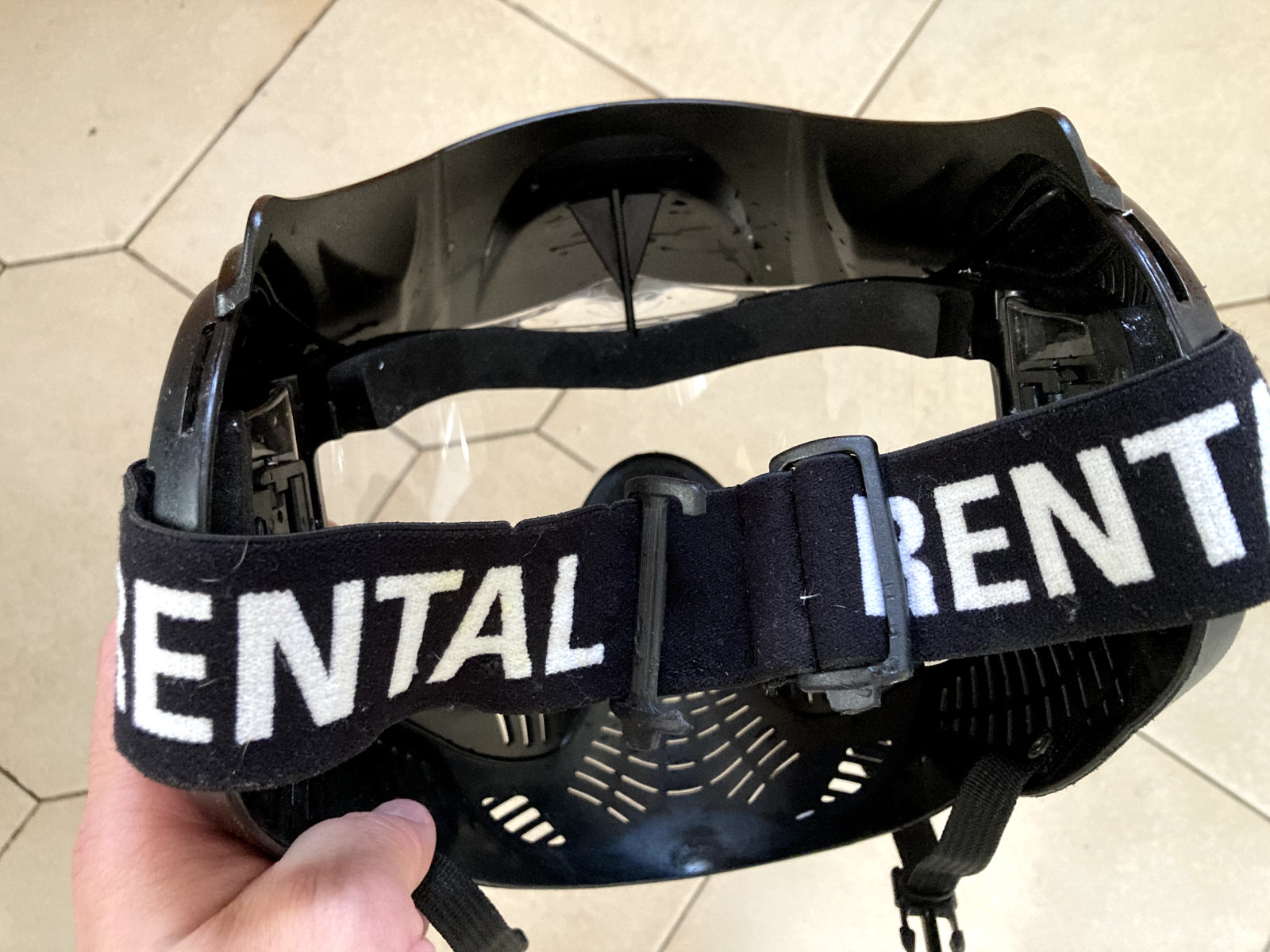 Valken Paintball Mask Full Face Goggles Black Adjustable Strap – Excellent Condi