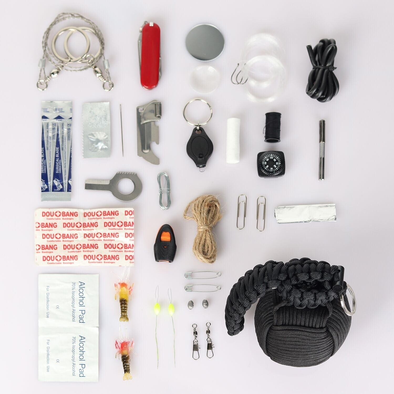 Outdoor camping accessories survival pack emergency gear tools pocket survival