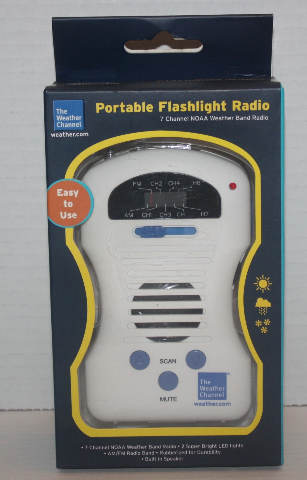 NOS Portable Emergency Alert AM/ FM Radio Flashlight NOAA The Weather Channel