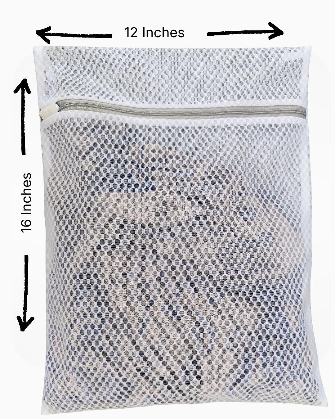 GEMLI Mesh Laundry Bags for Delicates – 3 Pack (12”×16”) M, Multi-colored