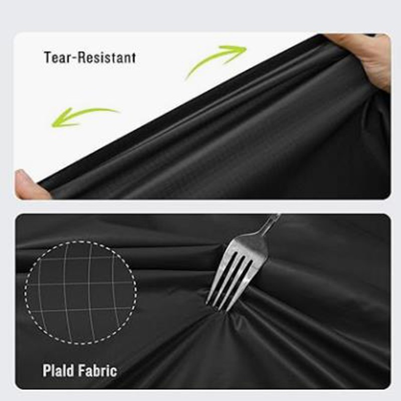 Waterproof Hooded Ripstop Rain Poncho Military Camping Hiking Raincoat Black