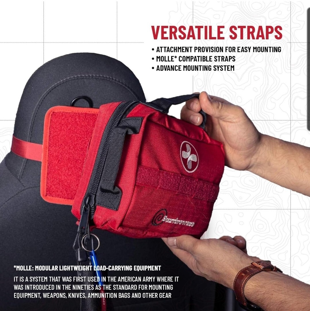 Surviveware 119 Pcs Comprehensive Premium Survival First Aid Kit