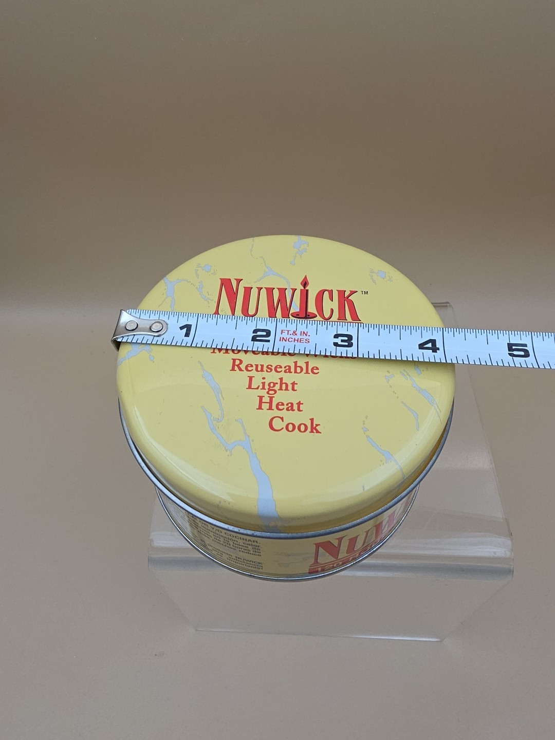 NUWICK 120 Hour Emergency Candle/Moveable Wicks Reusable/Light/Heat/Cook – 14 oz