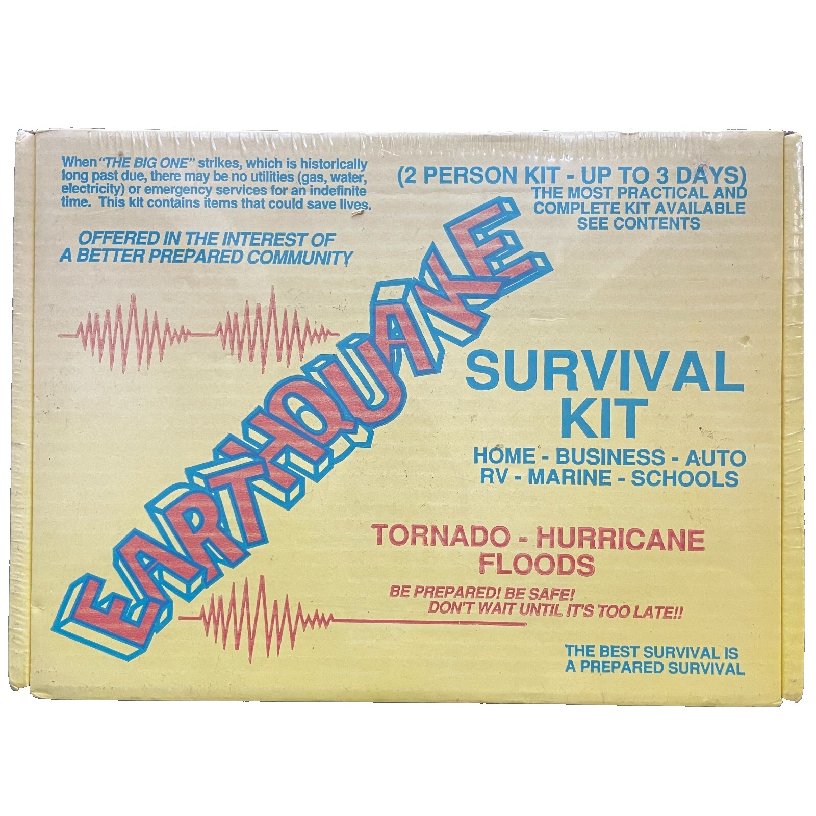 VTG Earthquakes Tornadoes & Hurricanes Survival kit Harvey Enterprises Co. 1989