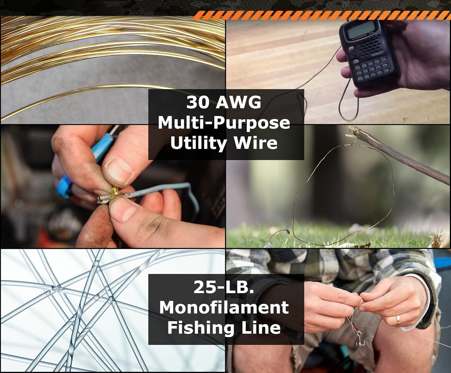 Cuerda de paracaidas Cordon de Paracord para acampar supervivencia 100 FT NEW US