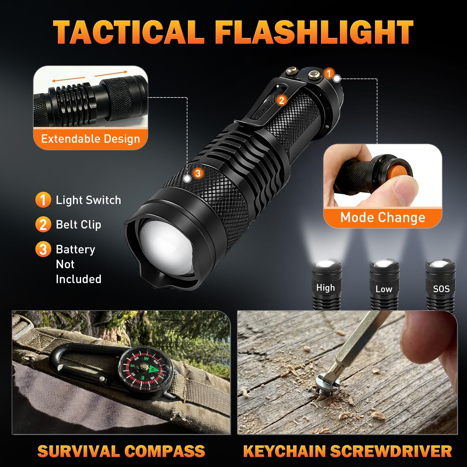 Survival Gear Kit for Men: 27-in-1 Complete Tools & Camping Accessories for H…