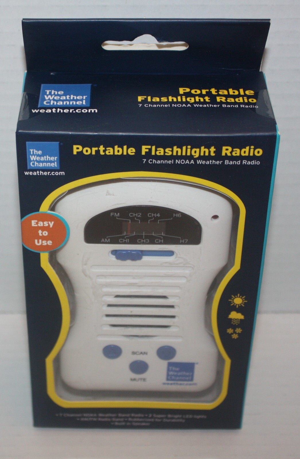 NOS Portable Emergency Alert AM/ FM Radio Flashlight NOAA The Weather Channel