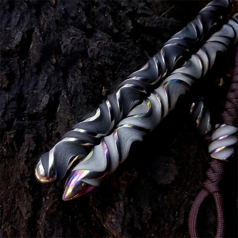EDC Titanium Alloy Cool Stick Outdoor Play Wand Cuban Rattan Crowbar Equipment