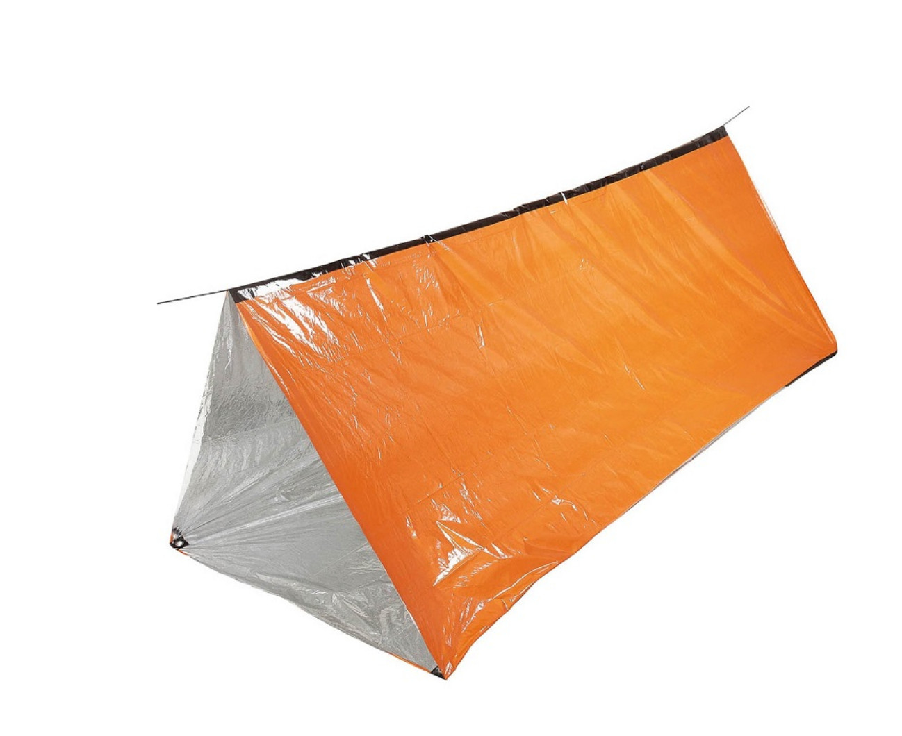 FOX Notfall-Zelt orange einseitig alubeschichtet Survival Outdoor mit Pfeife