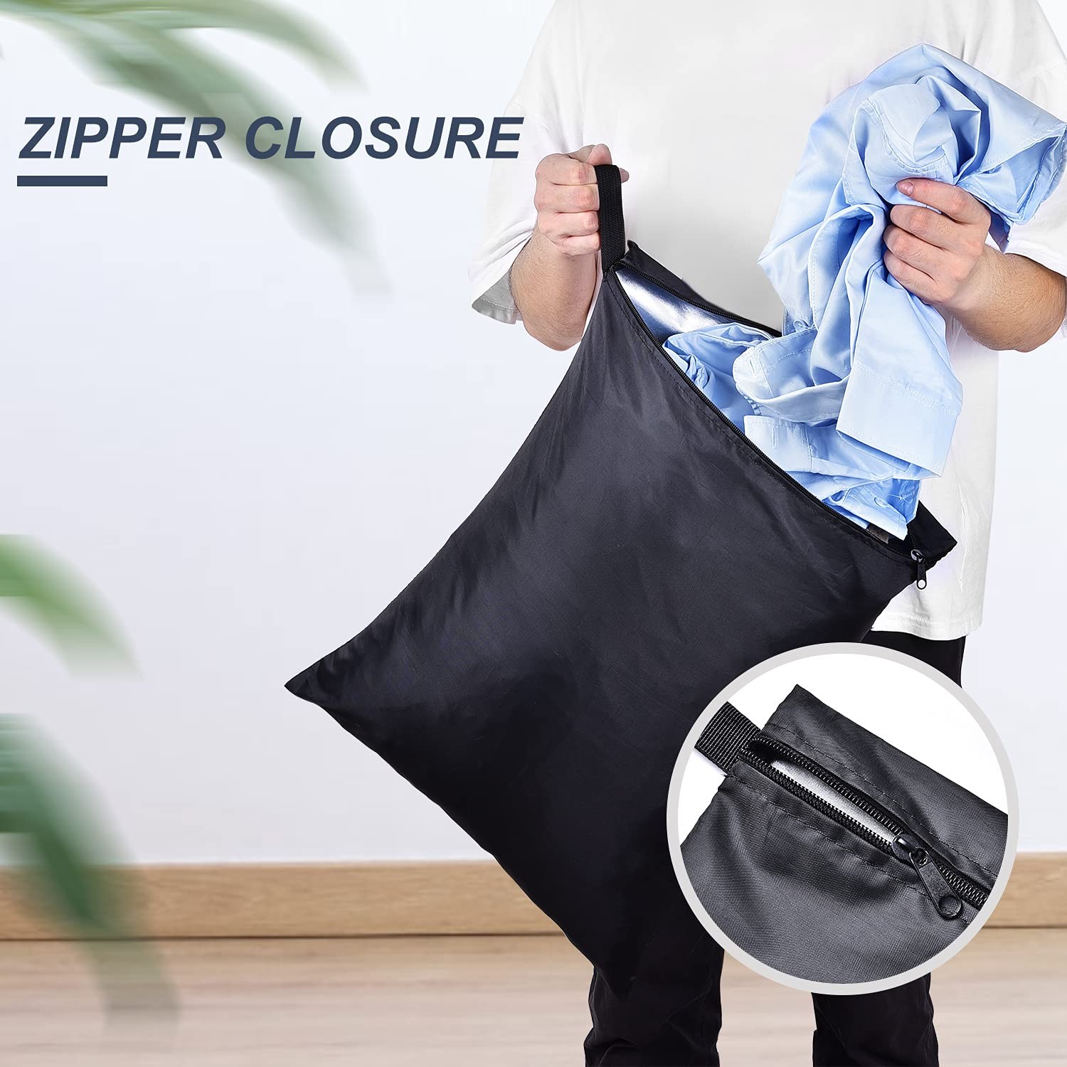OTraki 2 Pack Laundry Bags 16×20 inch Wet Dry Bag for 16 x 20 inch, Black