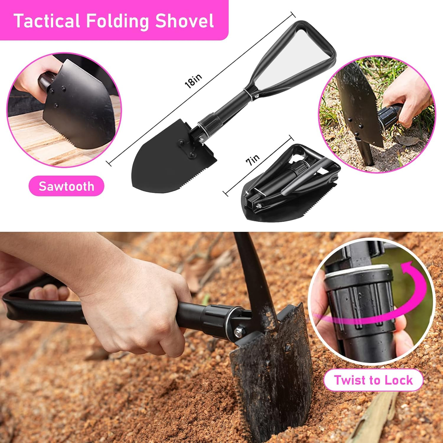 Pink Survival Kits First Aid Set Hiking Camping Gear Equipment Bug Outdoor Gift