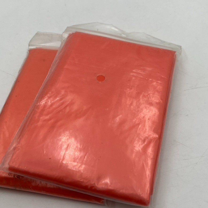 Lot Of 2 DSC Emergency Ponchos Orange Survival High Viz Visual Camping Hiking