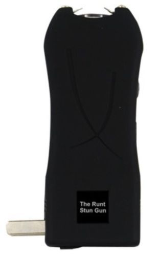 Mini Hand Pocket WOMEN Stun Gun BLK Rechargeable 80 Million Volt LED w/ HOLSTER