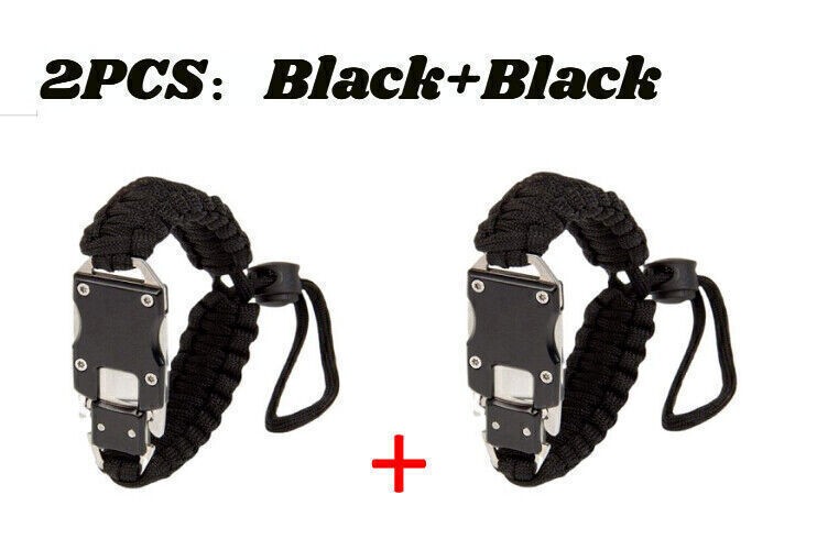 Black Buckle Survival Rope Knife Outdoor Parachute Rope Knife Buy 1 Get 1 Free