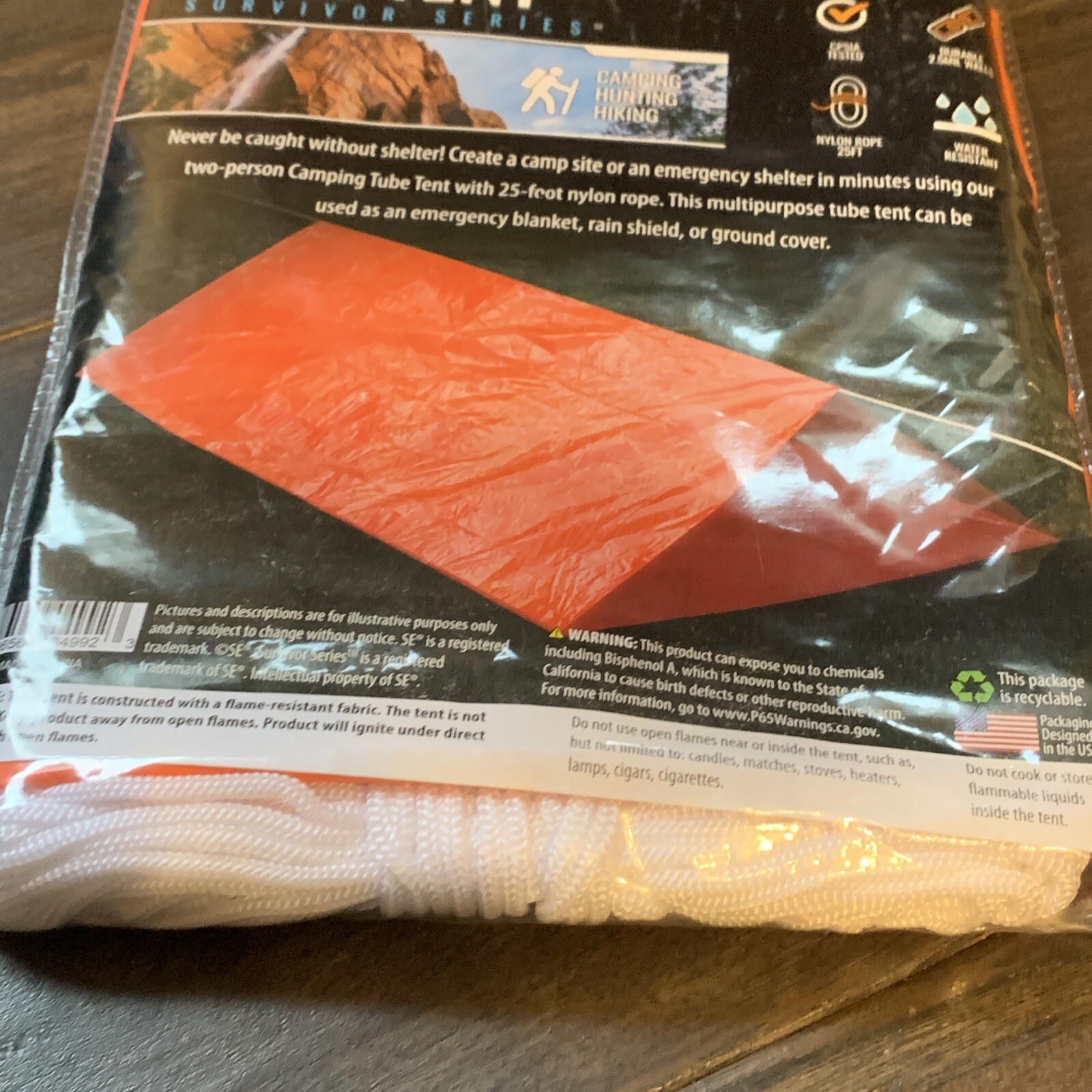 Emergency Survival Camping Shelter Tube Tent Waterproof Prepper 8×4 new shtf