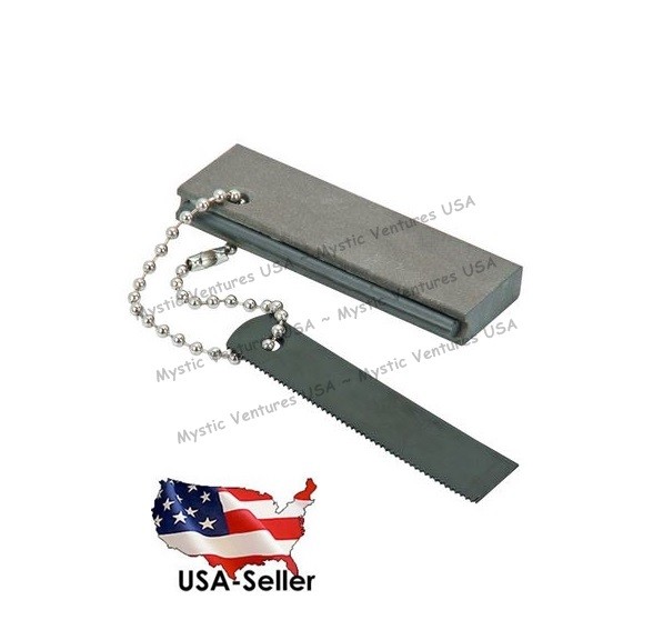SOLID Magnesium Fire Starter With Flint, Striker Knife ~ Makes dozens of fires!