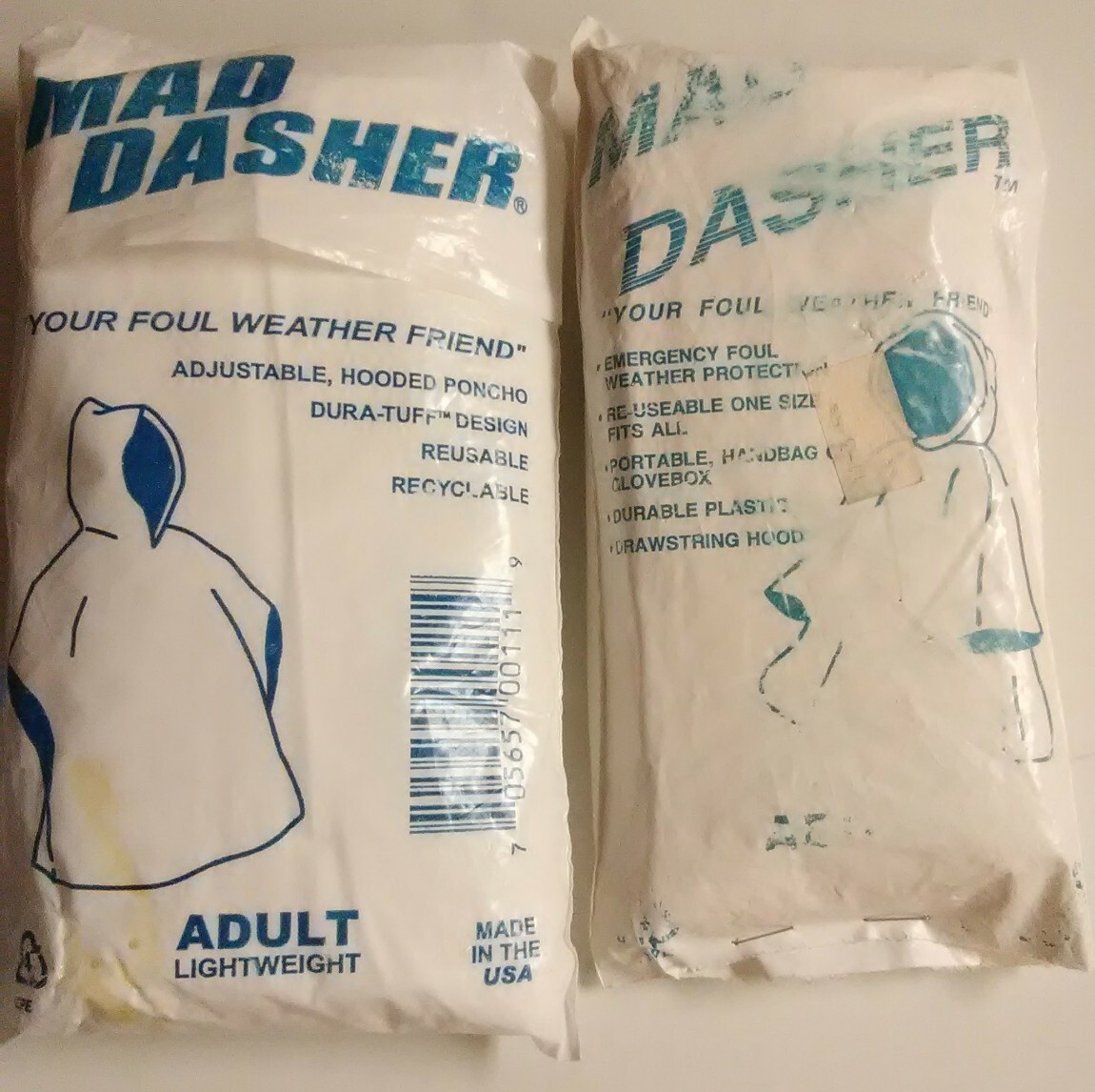 Experimental Aircraft Association Vtg Mad Dasher Rain Poncho Lot of 2