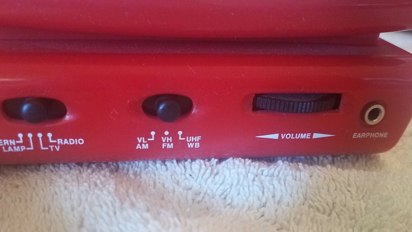 Emergency red radio multi function tv, light compass, thermometer Survival Kit
