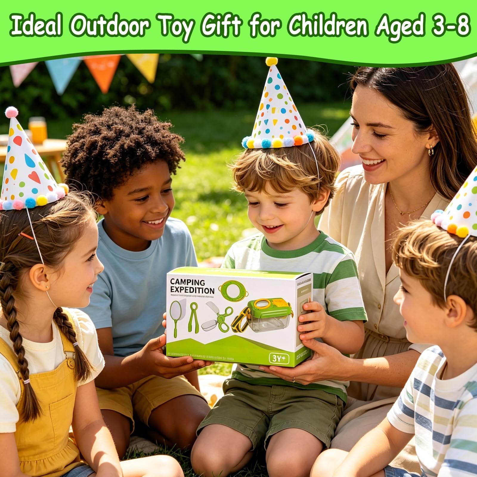 Explorer Set for Kids Ages 4 and Up, 17 Piece Explorer Set for Kids, Insect Box with…