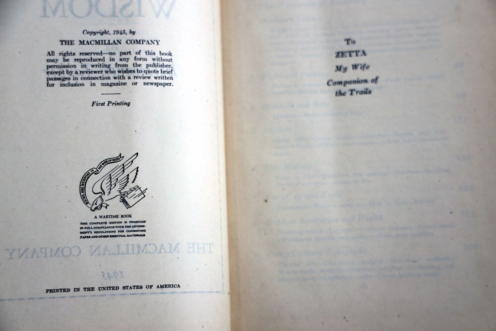 Wildwood Wisdom – Ellsworth Jaeger 1945 First Printing HC/DJ Survival Wilderness