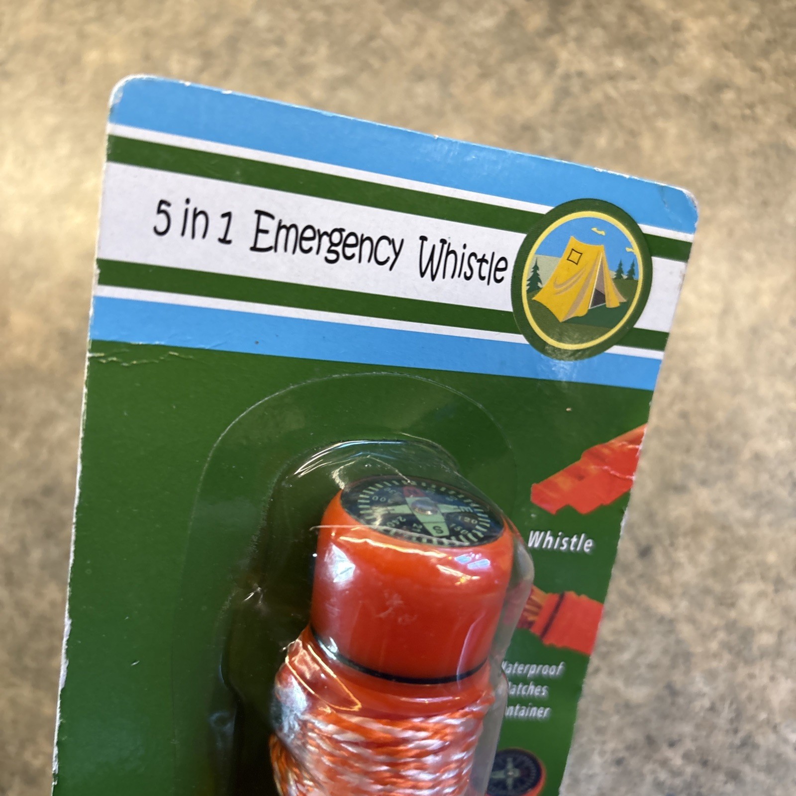 5 in 1 Emergency Whistle Storage Mirror Fire Compass Emergency Survival Kits