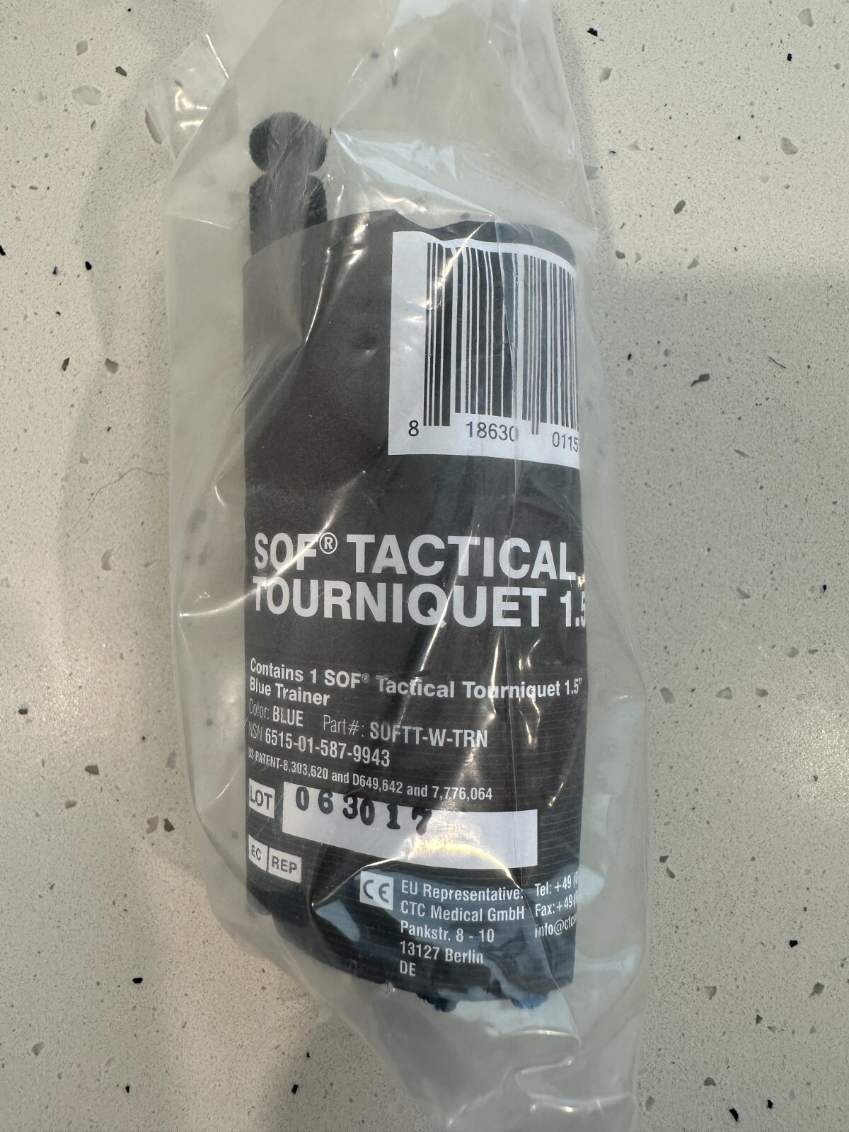 TacMed SOF Tactical Tourniquet 1.5″ Trainer Blue SOFTT-W-TRN RRP $64.95