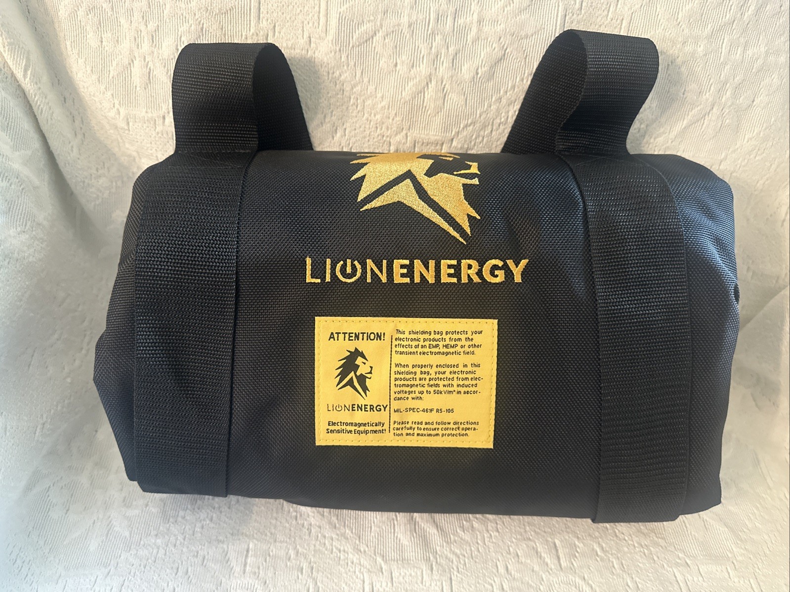 LION ENERGY MIL-SPEC 461-F R5-105 EMP SHIELDING BAG FOR ELECTRONICS – BRAND NEW!