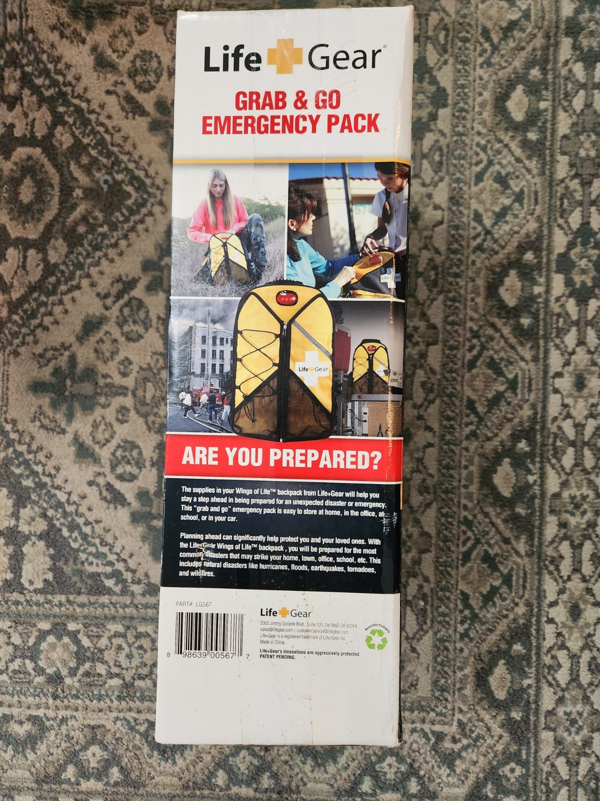 Life Gear Wings of Life Backpack 72-hour Survival Kit Backpack (New, Open Box)
