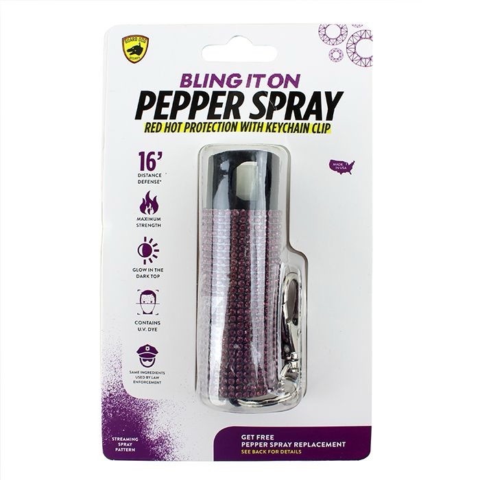 Bling It On Pepper Spray with stylish rhinestone design | Keychain – Guard Dog