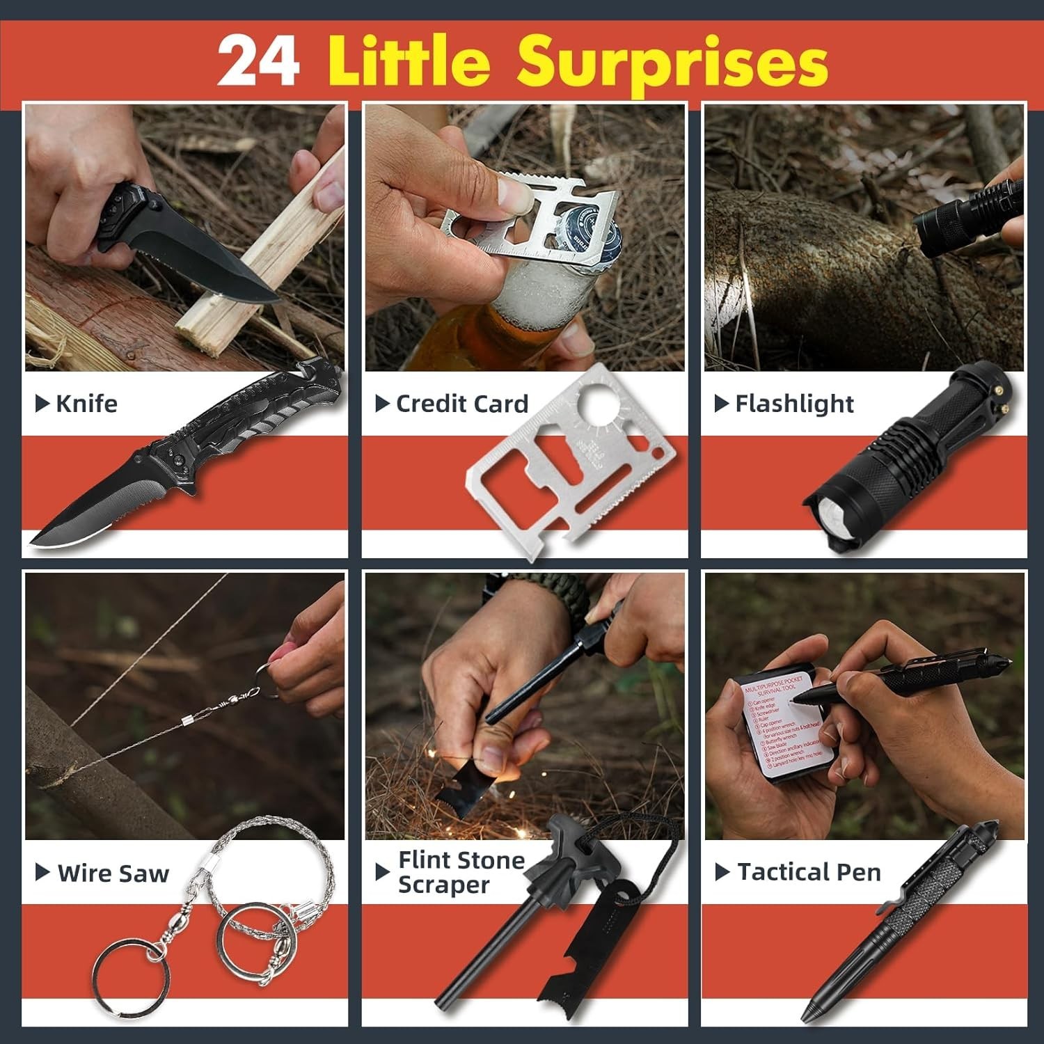 24-in-1 Survival Kit Advent Calendar 2025 – Perfect Gift for Men & Teens