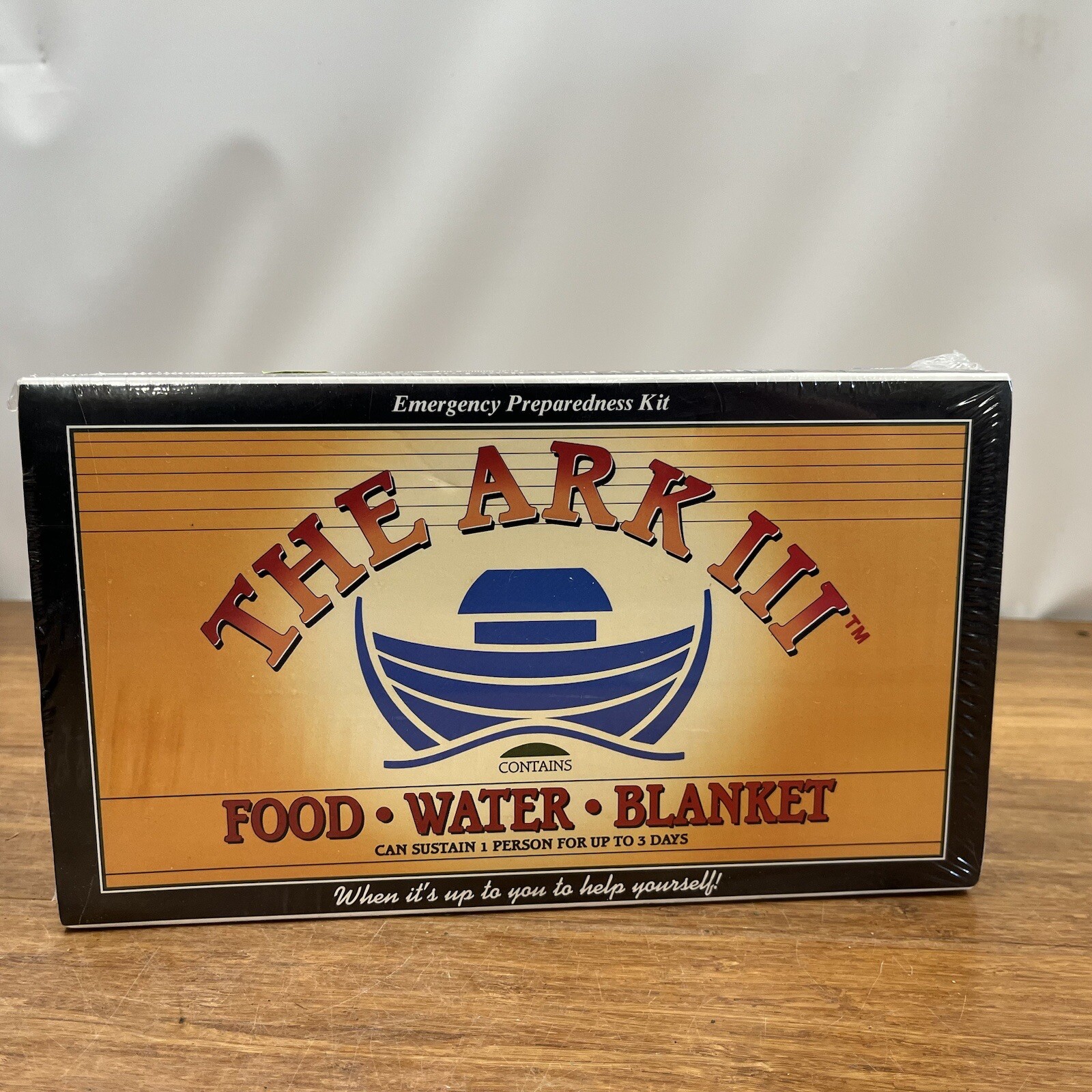THE ARK Personal Care Survival Kit – Food Water Blanket First Aid NOS Sealed Box