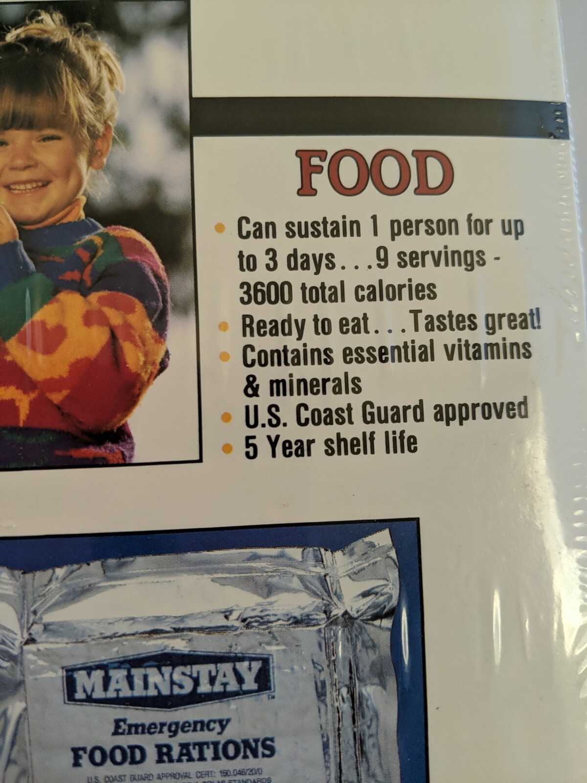 Emergency Preparedness The Ark III Food Water Survival Kit 1 Person 3 Day Sealed