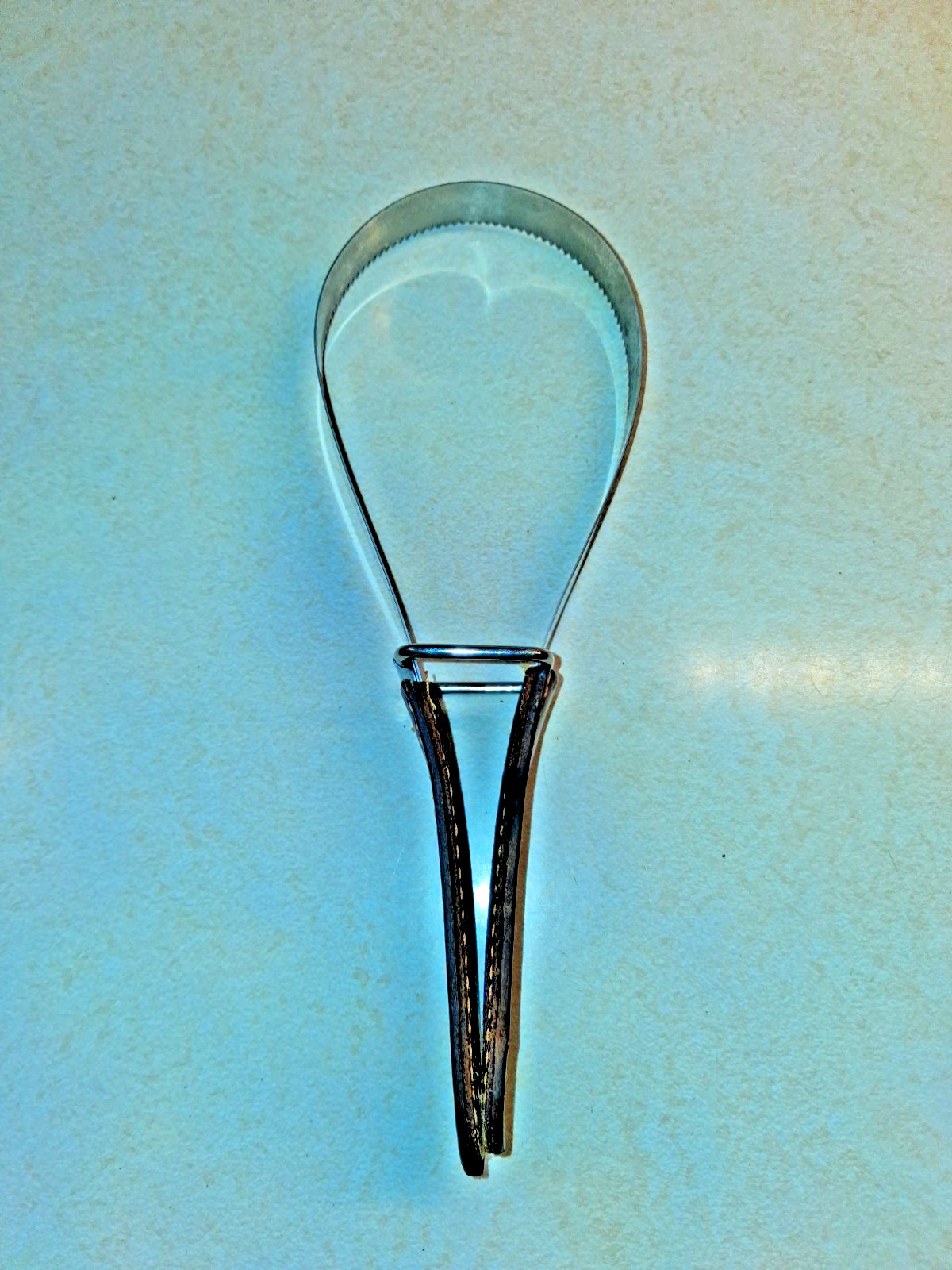 Vintage (NOS) 22″ long, Flexible, Leather Handles, Survival Brush Cutting Tool