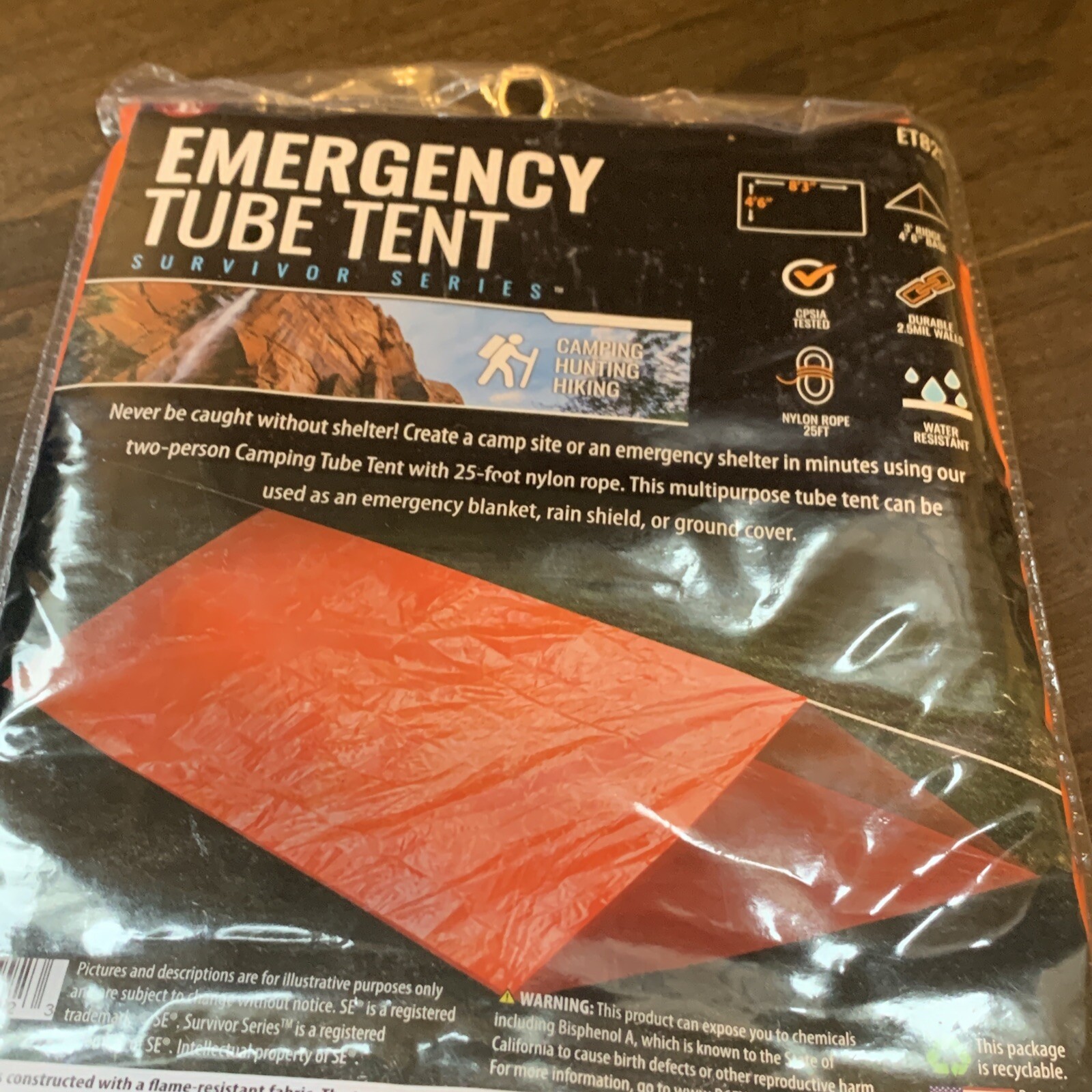 Emergency Survival Camping Shelter Tube Tent Waterproof Prepper 8×4 new shtf