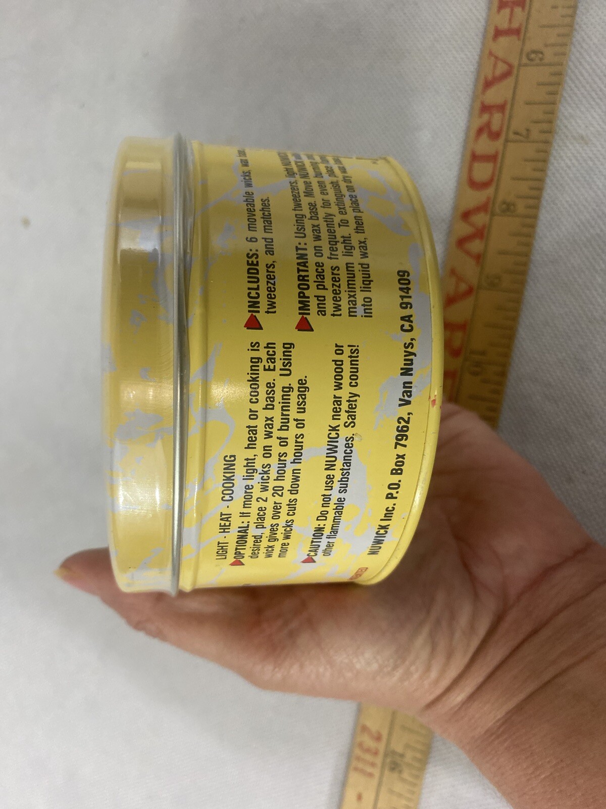 Nuwick 120 Hour Emergency Candle Moveable Wicks Reusable Light Heat Cook – 14 oz