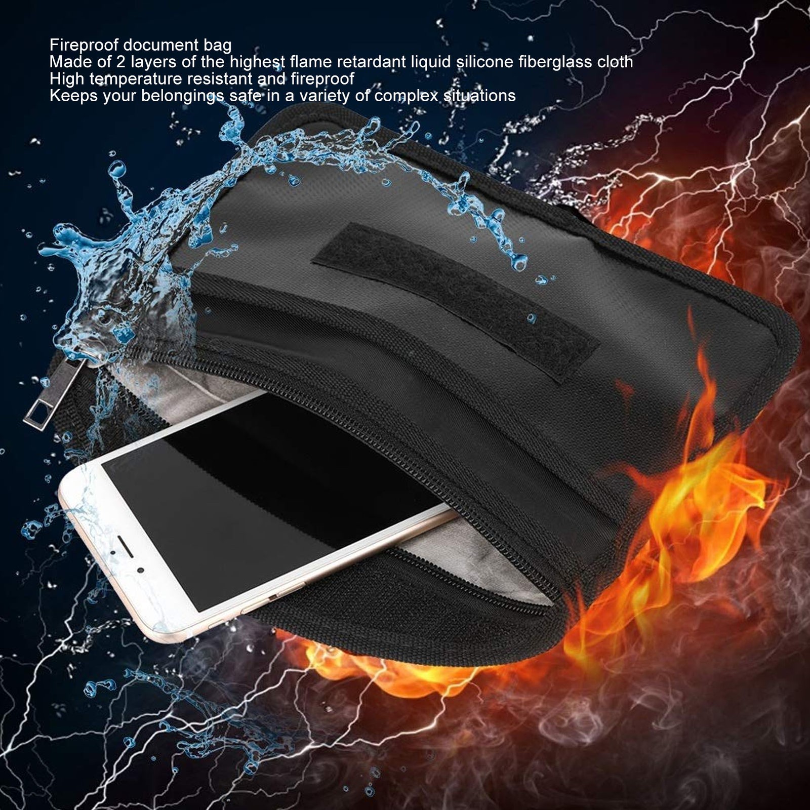 Fireproof Faraday Bag Radio Frequency Identification Signal Blocking Bag WT