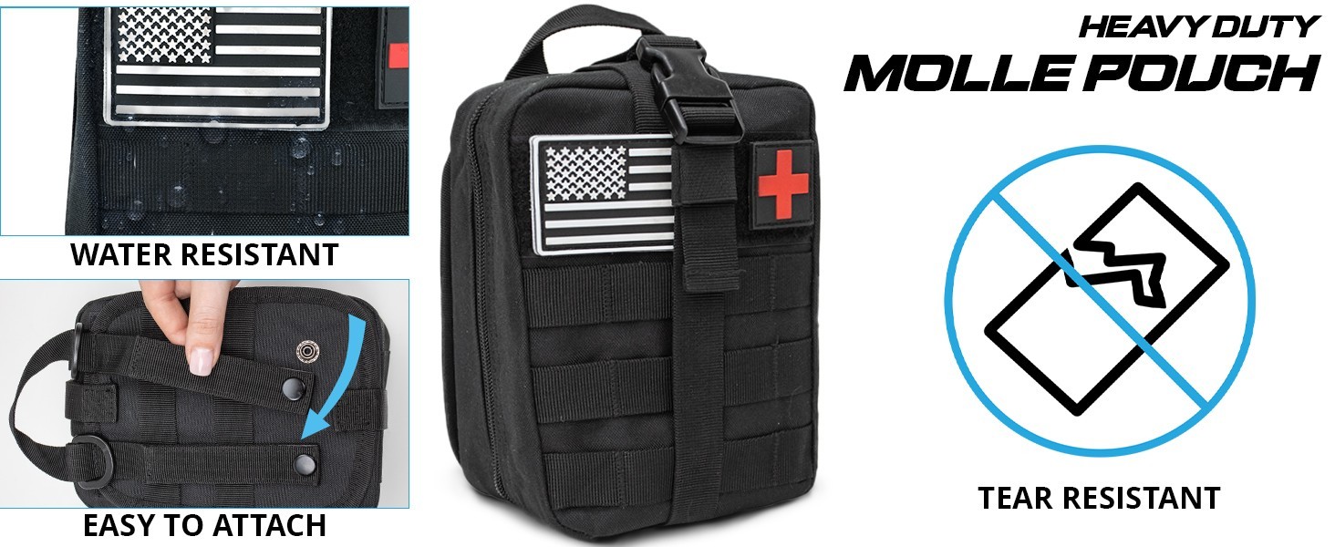 Emblem OD 242 Piece Survival First Aid Kit with Tourniquet | Tan