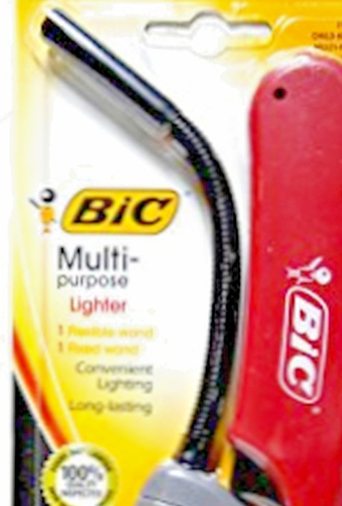 2 Long Lighters fLeXiBLe Neck + Red Fixed Stem MULTI PURPOSE Butane Lighter BiC