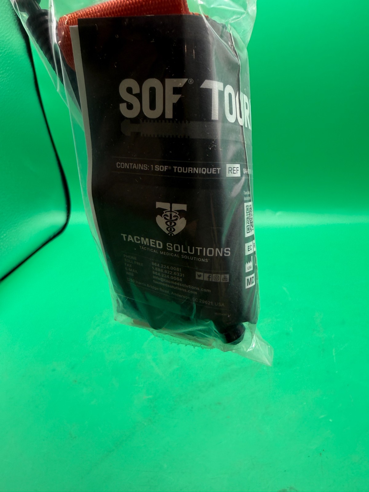 TacMed Solutions SOF® Tourniquet Rescue Orange (SOF-T) New Sealed